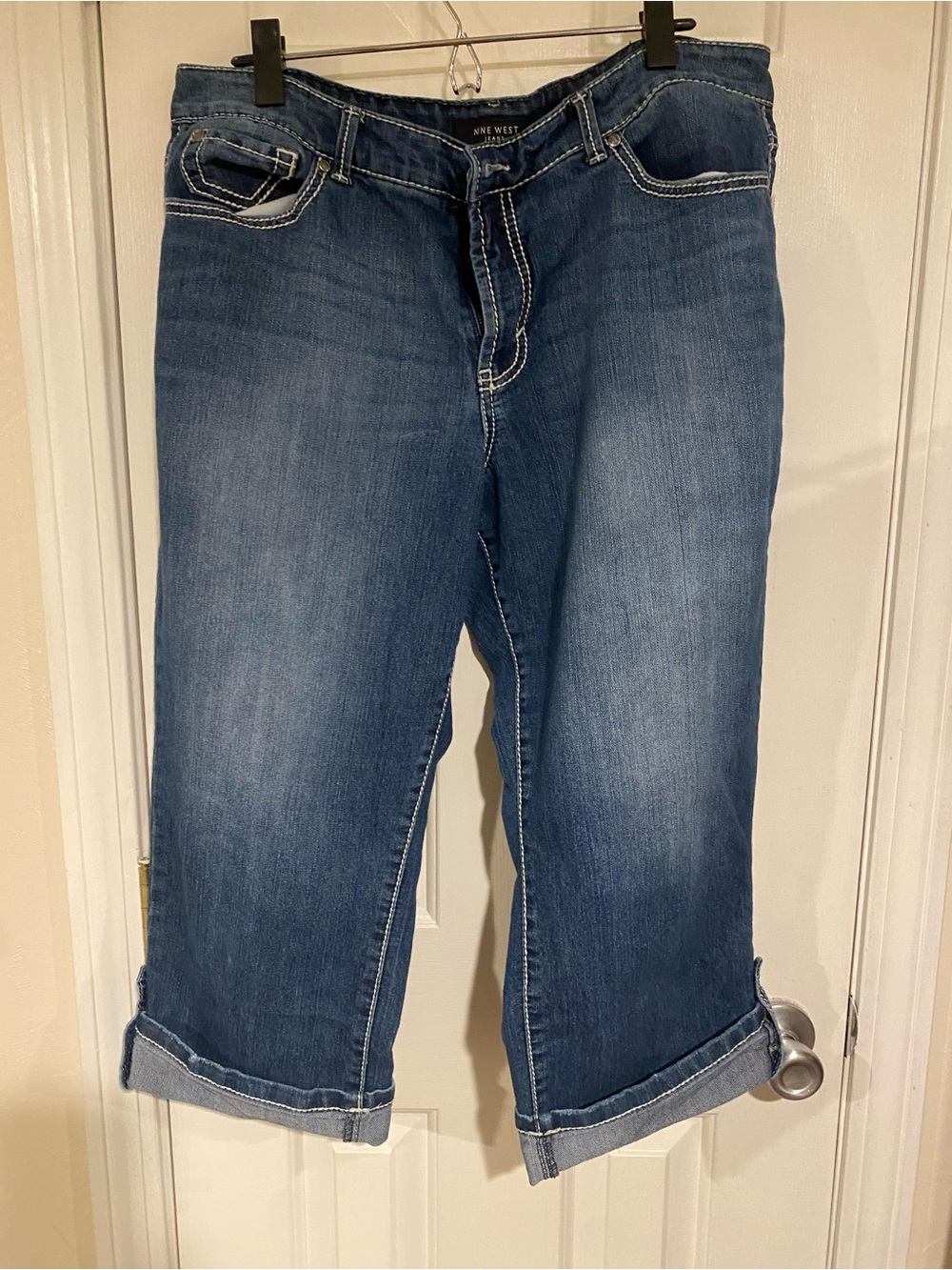 Nine West Medium Blue Ankle Crop Jeans